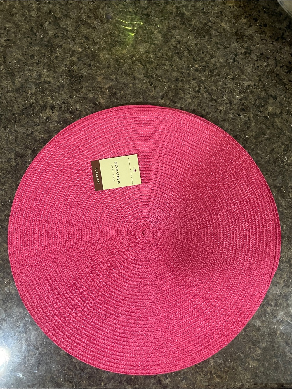 Sonoma Hot Pink Round Braided Placemat Set of 4